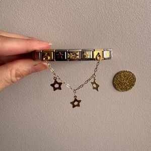 #6 Celestial Dangle Stars Italian Charm Bracelet